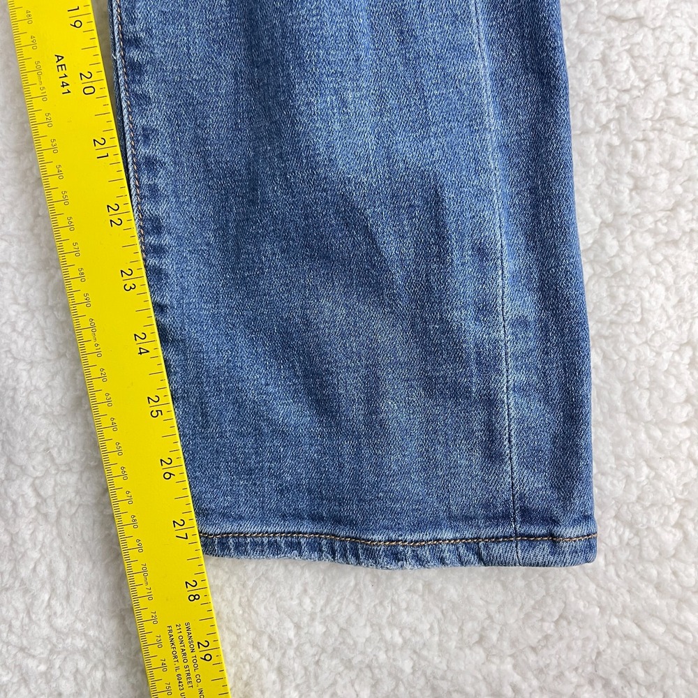 Pilcro Slim Boyfriend Crop Jeans Womens Size 30 Blue Denim Distressed Mid-Rise - Picture 9 of 16